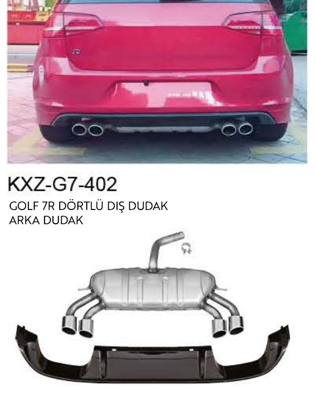 VOLKSWAGEN GOLF 7 R DÖRTLÜ ARKA DUDAK