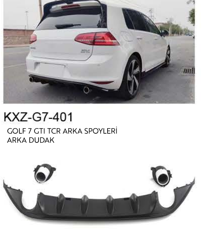 VOLKSWAGEN GOLF 7 GTI TCR ARKA SPOİLERİ