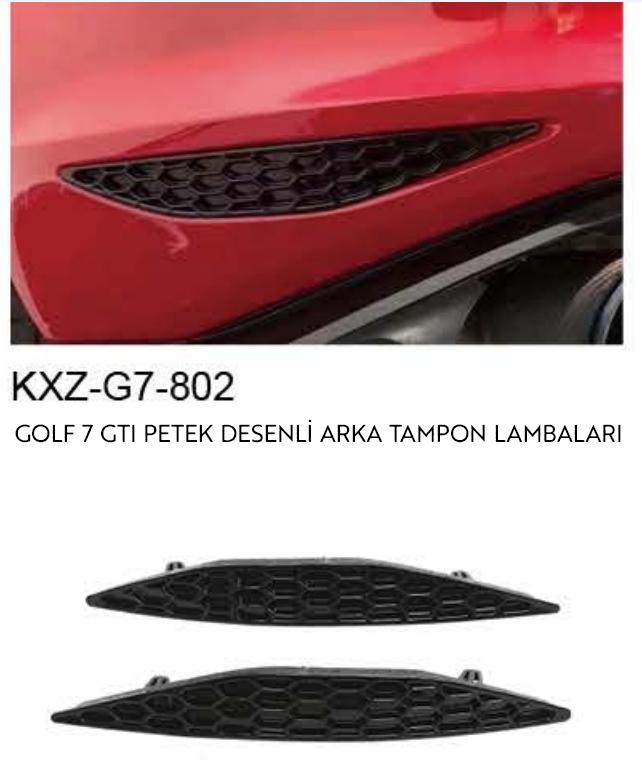 VOLKSWAGEN GOLF 7 GTI PETEK DESENLİ ARKA TAMPON LAMBALARI