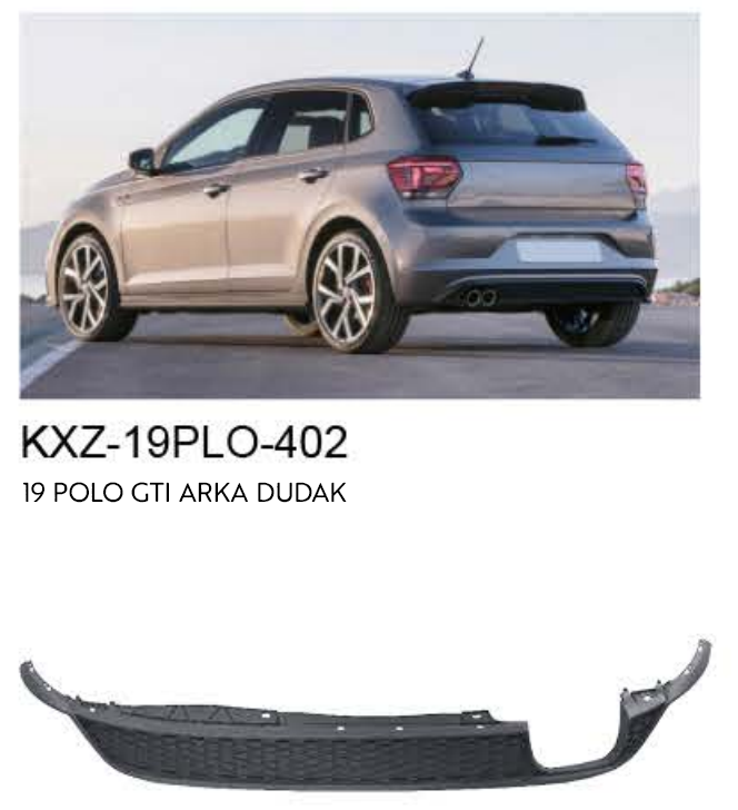 VOLKSWAGEN 2019 POLO GTI ARKA DUDAK