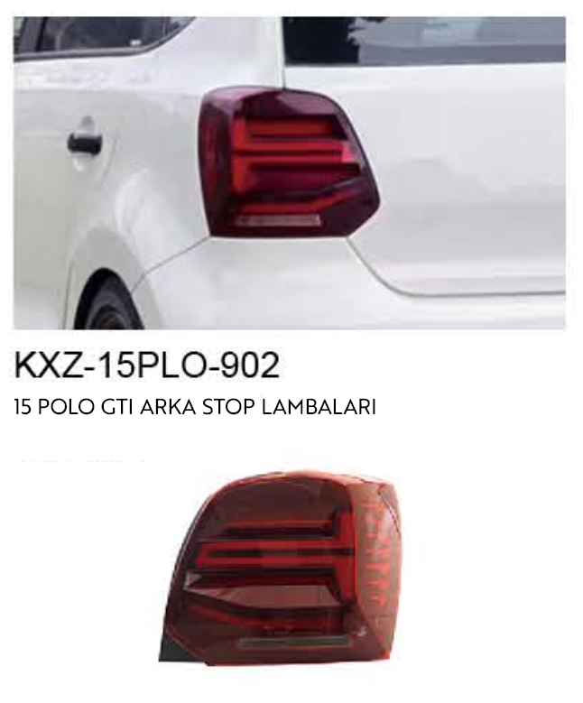 VOLKSWAGEN 2015 POLO GTI ARKA STOP LAMBALARI