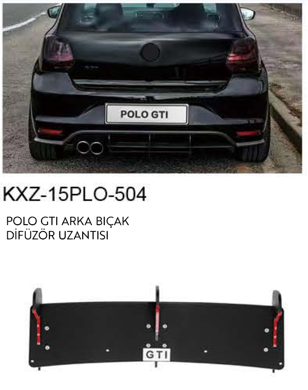 VOLKSWAGEN POLO GTI ARKA BIÇAK DİFÜZÖR UZANTISI
