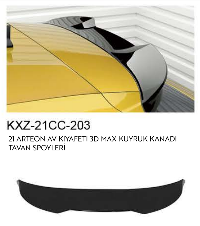 VOLKSWAGEN ARTEON 2021 3D MAX TAVAN SPOİLERİ