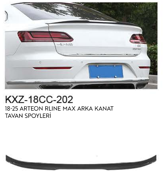 VOLKSWAGEN ARTEON R-LINE MAX 2018-2025 TAVAN SPOİLERİ