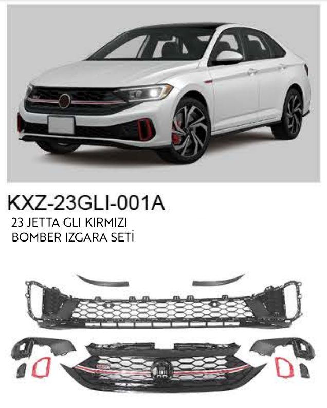 VOLKSWAGEN JETTA GLI 2023 KIRMIZI BOMBER IZGARA SETİ
