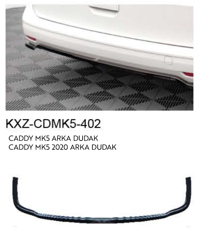 VOLKSWAGEN CADDY MK5 2020 ARKA DUDAK