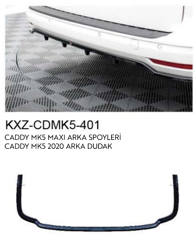 VOLKSWAGEN CADDY MK5 MAXI 2020 ARKA DUDAK