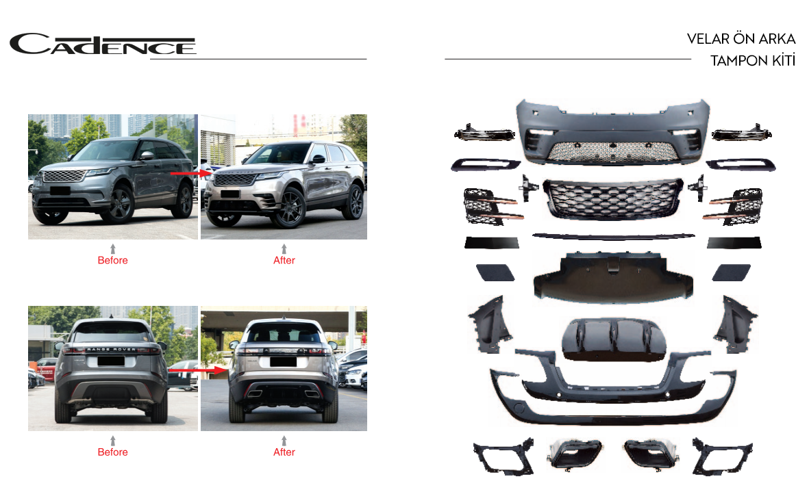 RANGE ROVER VELAR ÖN-ARKA TAMPON KİTİ