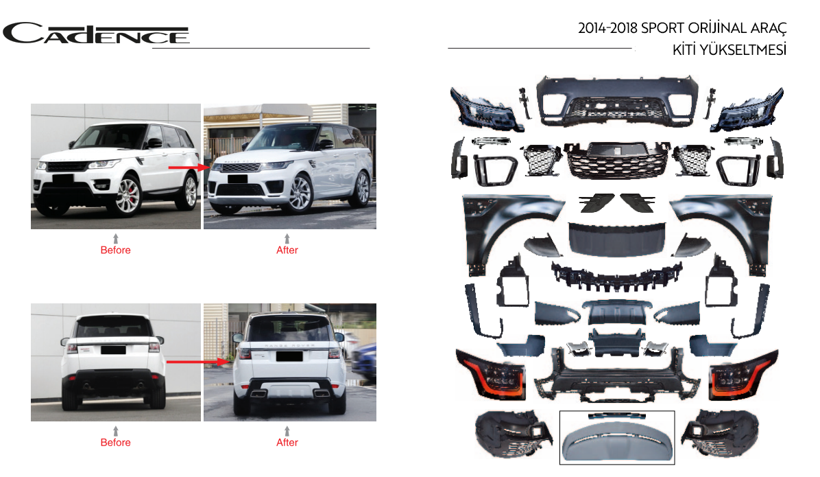 RANGE ROVER SPORT 2018-2022 ORİJİNAL YÜKSELTME KİTİ