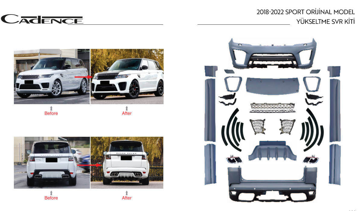 RANGE ROVER SPORT 2018-2022 ORİJİNAL SVR YÜKSELTME KİTİ
