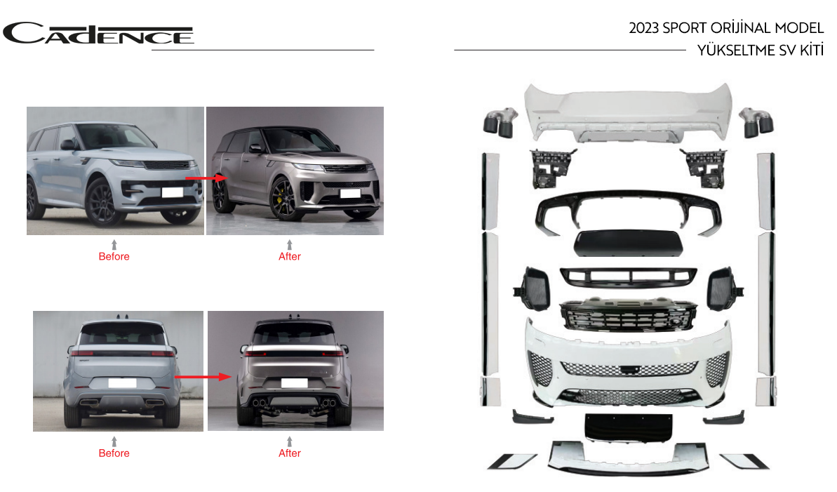 RANGE ROVER SPORT 2023 ORİJİNAL SV YÜKSELTME KİTİ