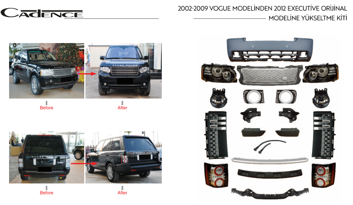 RANGE ROVER VOGUE 2002-2009 UPGRADE EXUCUTIVE 2012 BODY KİT