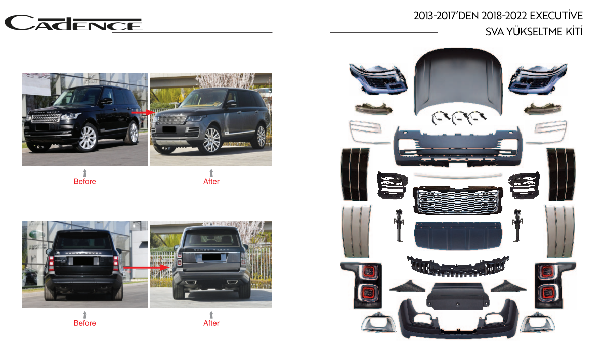 RANGE ROVER 2013-2017  UPGRADE 2018-2022 EXECUTİVE SVA KİT