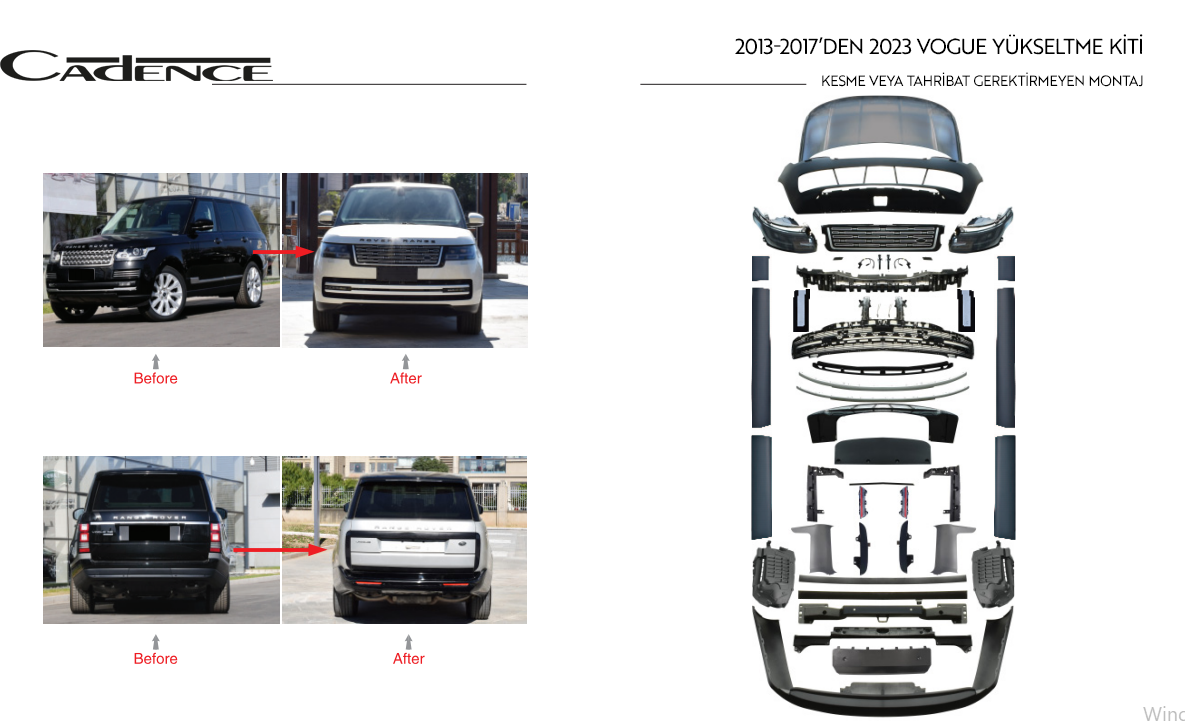 RANGE ROVER 2013-2017 UPGRADE 2022 VOGUE BODYKIT