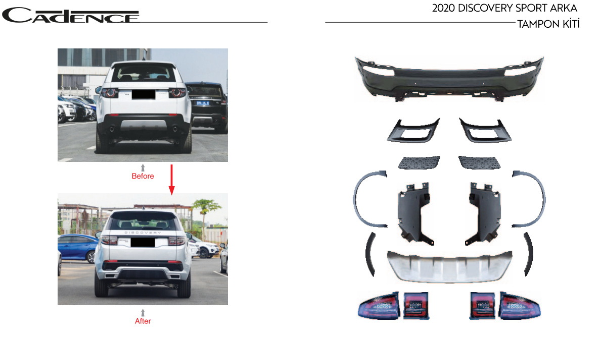 RANGE ROVER 2020 DISCOVERY SPORT ARKA TAMPON KİTİ
