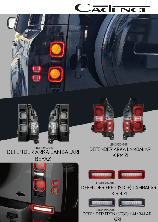 RANGE ROVER DEFENDER ARKA-STOP LAMBALARI
