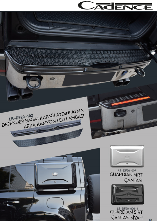 LAND ROVER DEFENDER BAGAJ LED LAMBASI / GUARDİAN SIRT ÇANTASI