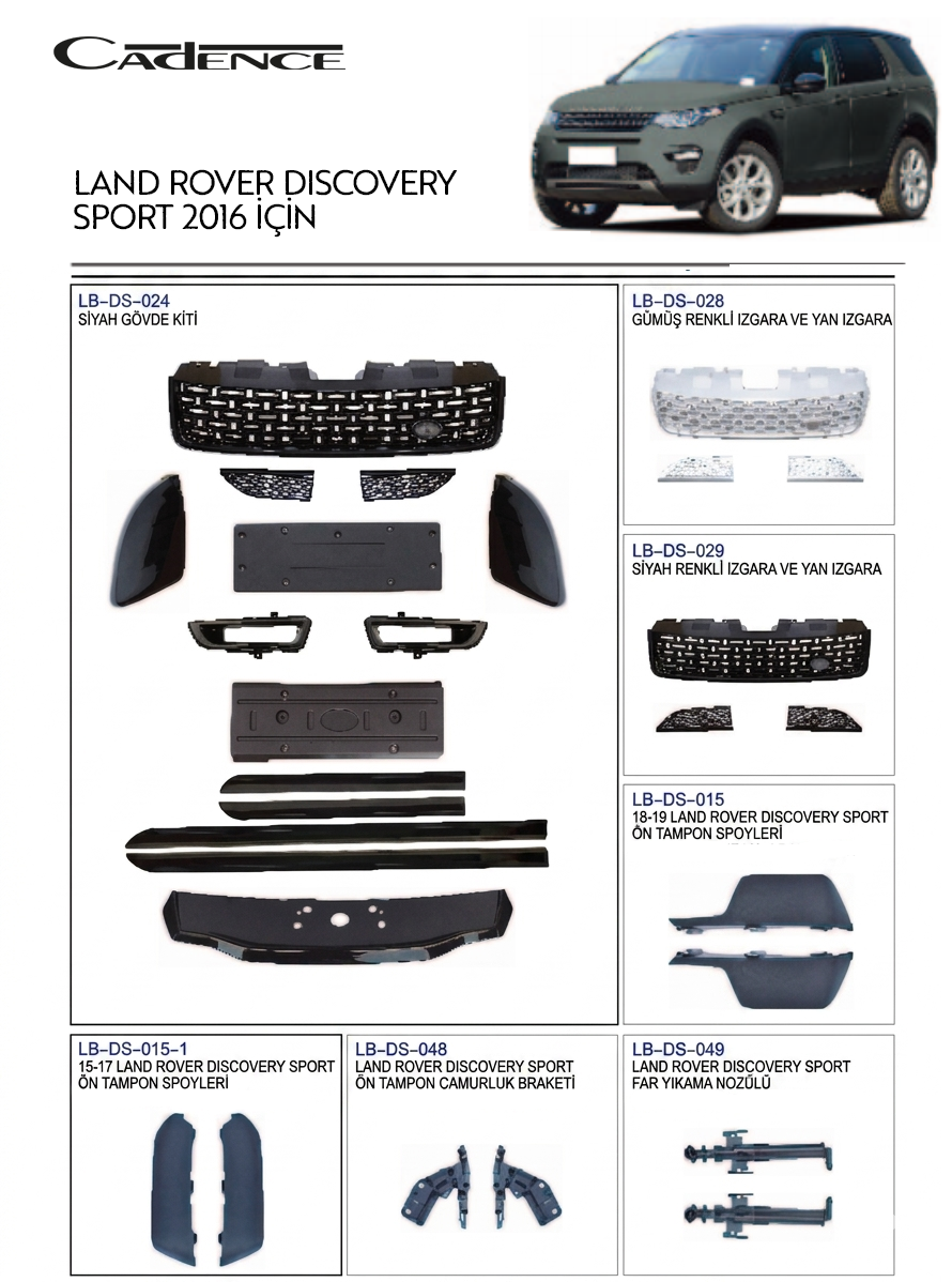 LAND ROVER DISCOVERY SPORT 2016 BODY KİT / AKSESUAR