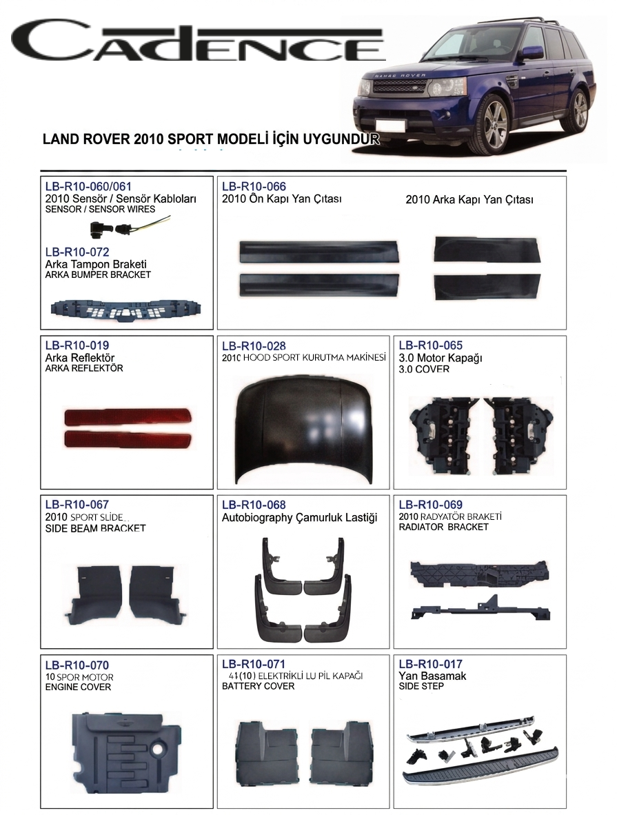 RANGE ROVER SPORT 2010 PARÇA / AKSESUAR SERİSİ