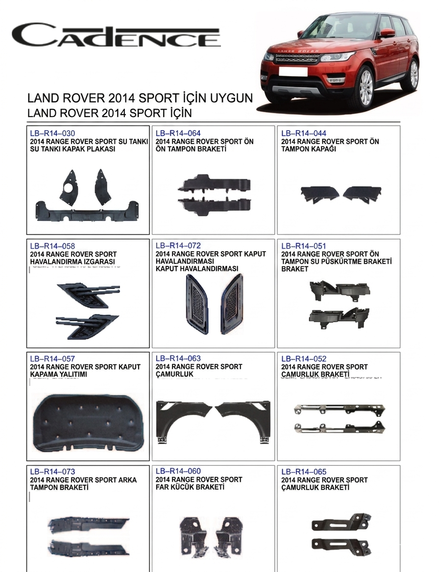 RANGE ROVER SPORT 2014 PARÇA SERİSİ