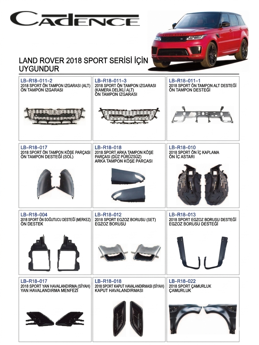 RANGE ROVER SPORT 2018(CN) SERİSİ