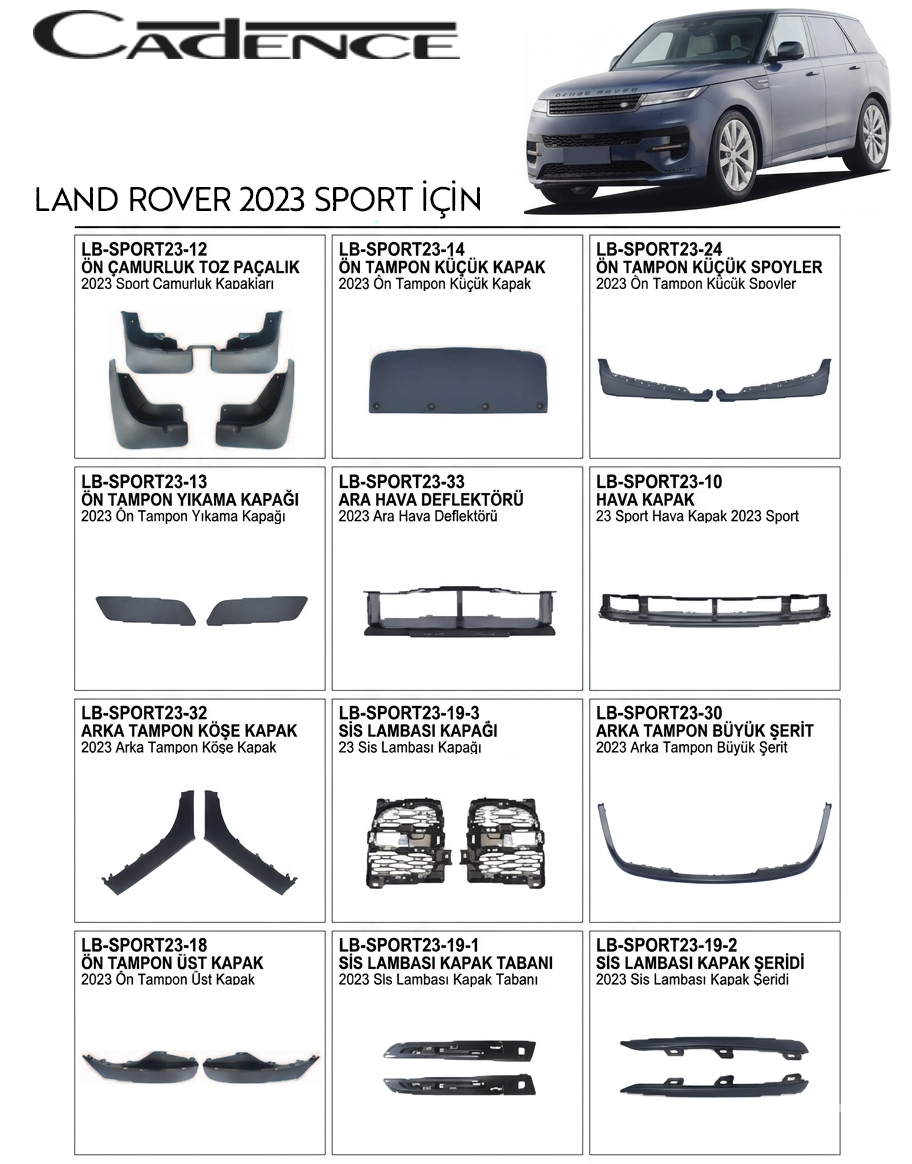 RANGE ROVER SPORT 2023 KAPLAMA / TRİM SERİSİ