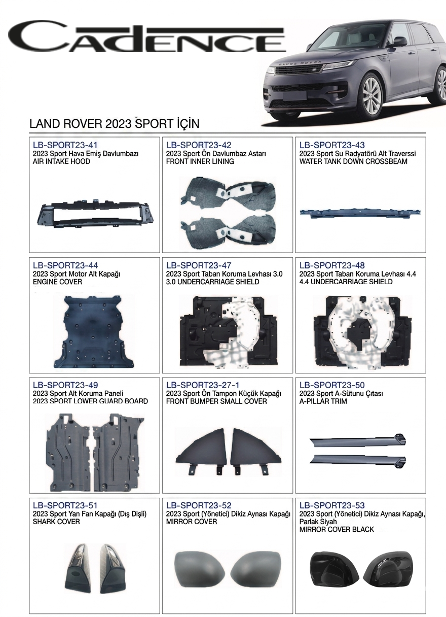 RANGE ROVER SPORT 2023 İÇ / DIŞ PARÇA SERİSİ