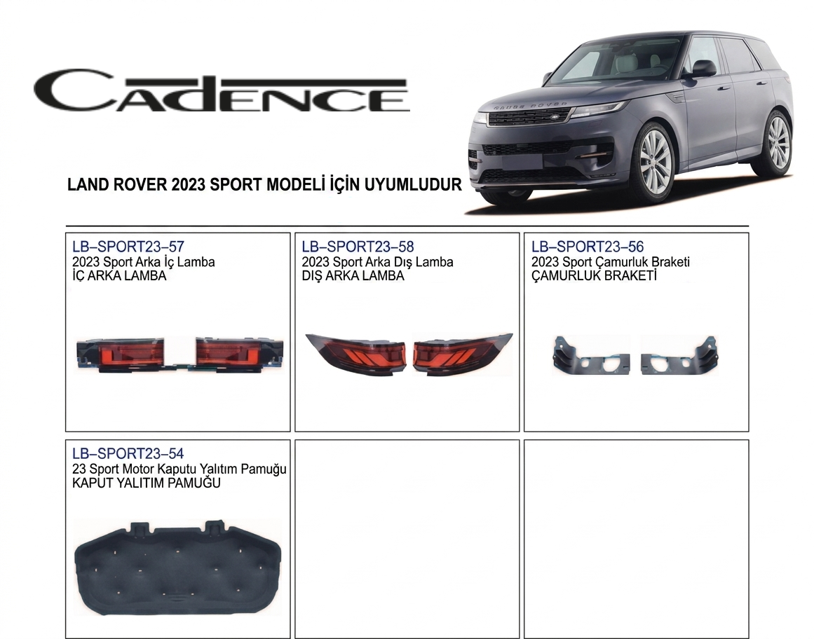 RANGE ROVER SPORT 2023 ARKA PARÇA SERİSİ