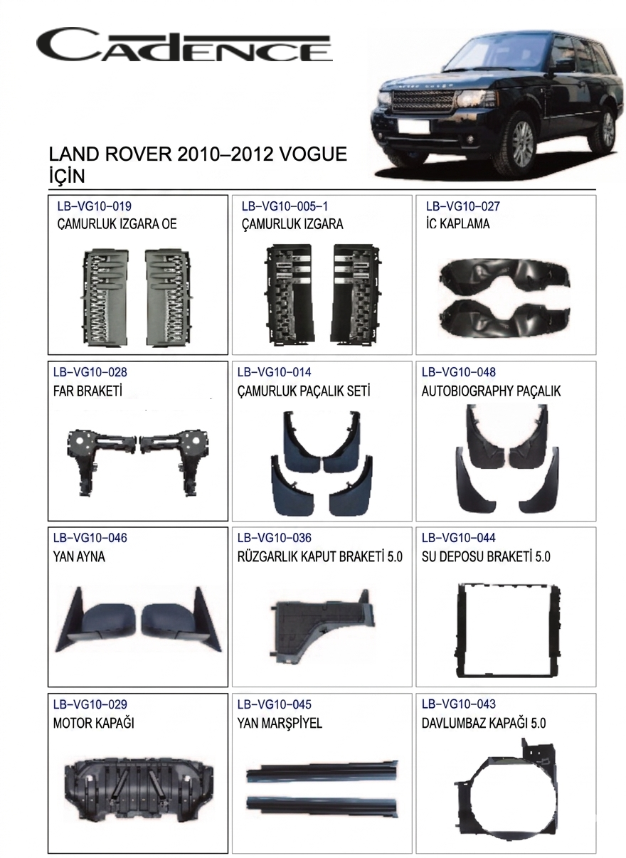 RANGE ROVER VOGUE 2010-2012 PARÇA SERİSİ