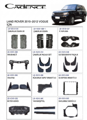 RANGE ROVER VOGUE 2010-2012 PARÇA SERİSİ