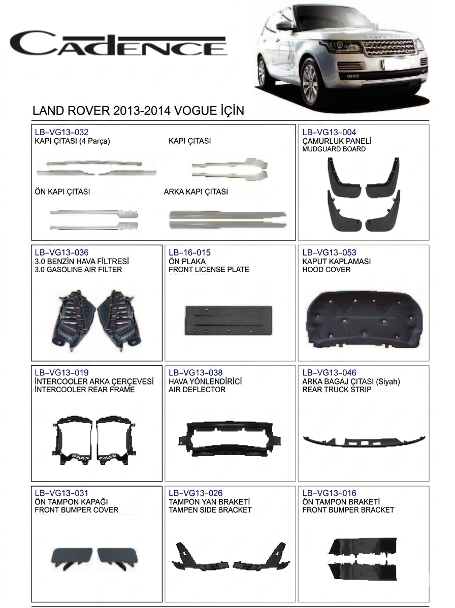 RANGE ROVER VOGUE 2013-2014 CN BODY KİT