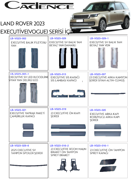 RANGE ROVER VOGUE 2023 EXECUTİVE / VOYAGE SERİSİ
