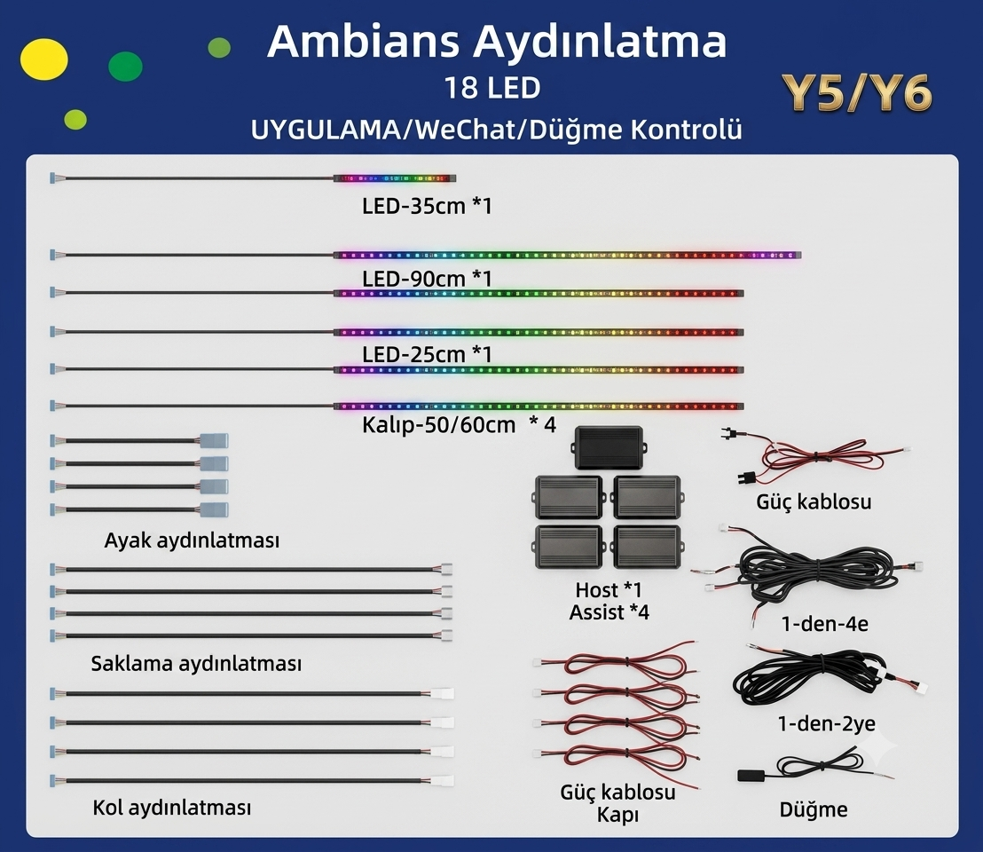 METAL MİX 18 LED AYDINLATMA SETİ