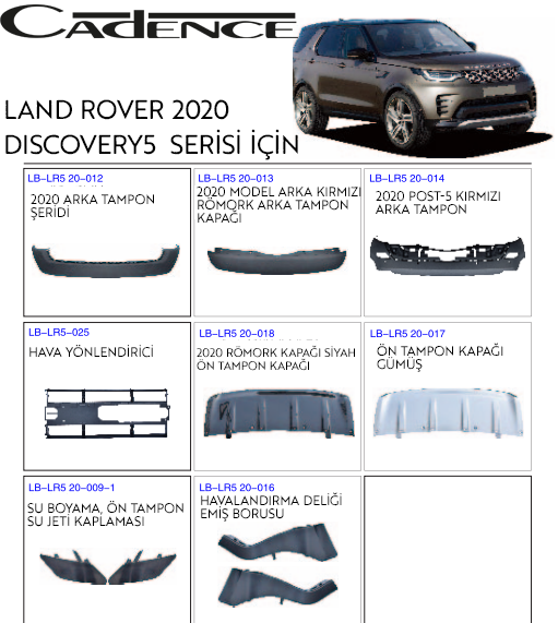 LAND ROVER 2020 DISCOVERY 5 SERİSİ PARÇALARI