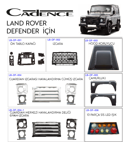 LAND ROVER DEFENDER PARÇALARI