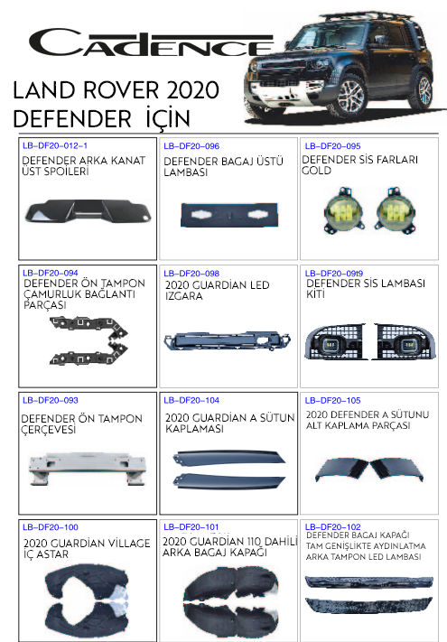 LAND ROVER DEFENDER 2020+ TRİM & AYDINLATMA KİTİ