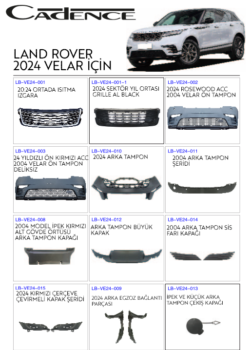 LAND ROVER VELAR 2024 DÖNÜŞÜM KİTİ