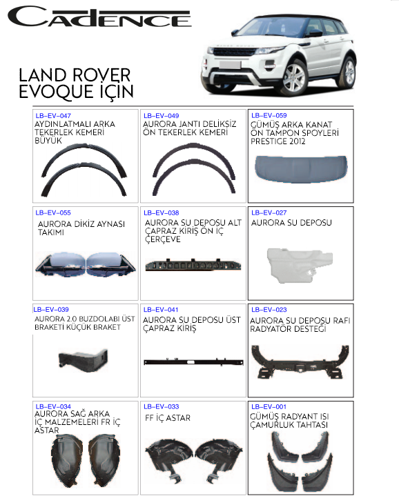 LAND ROVER EVEQUE DÖNÜŞÜM KİTLERİ