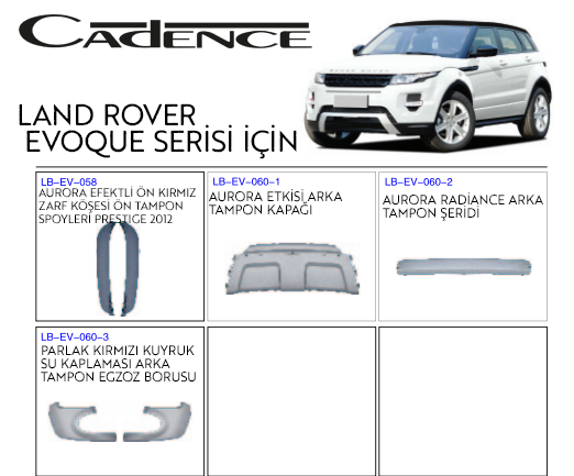LAND ROVER EVOQUE DIŞ AKSESUAR & TAMPON PARÇALARI